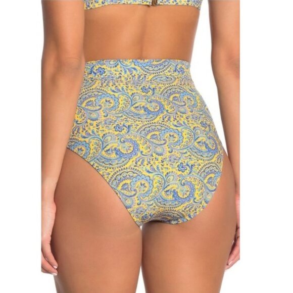 Athena Liesl Paisley High Waist Bikini Bottoms - Picture 2 of 8